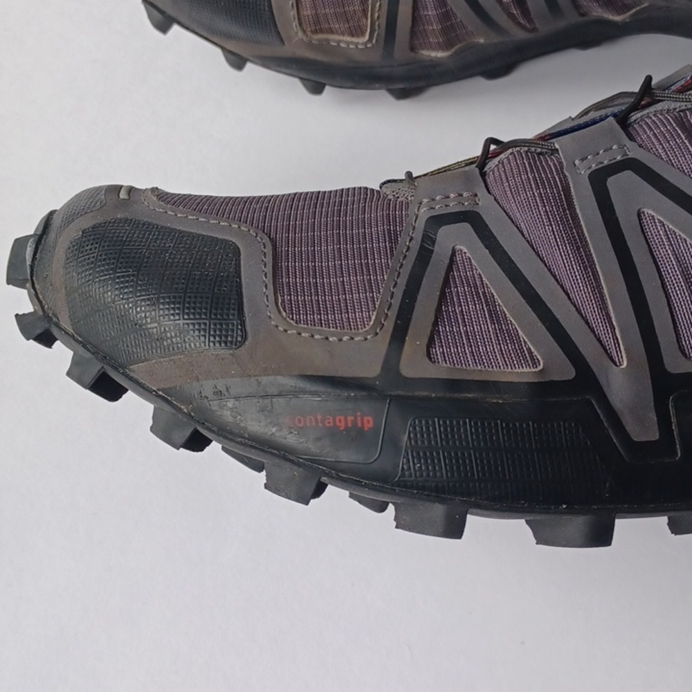 Salomon Speedcross 4 Trail Running Shoes Hiking SZ 10.5 Gray Black Outdoor - Picture 7 of 16